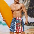 thumbnail image 2 of Yuyamidu Mens Patriotic Swim Trunks 250th Patriotic American Flag Eagle Print Quick Dry Beach Board Shorts for 4th Of July Summer Swimwear Man M, 2 of 8