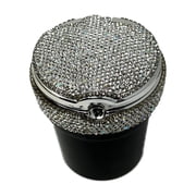 TrexNYC Car Ashtray Exclusive Bling with Blue LED Light and Portable Ashtray Design - Ideal for Car, Home, and Office, 2-Packs