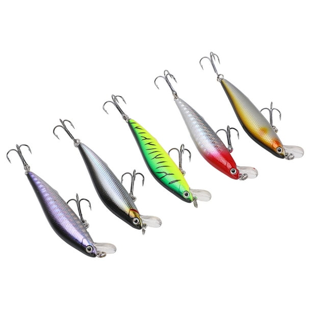 Ecomeon 5pcs Fishing Bait Kit Minnow Floating Swim Lure With Build In Steel Beads For Freshwater Saltwater,fishing Lures,minnow Lure