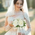 thumbnail image 5 of White Silk Wedding Bouquet Artificial Bridal Bouquet Boho Wedding Photography Props Fake Flowers Handheld Bouquet, 5 of 6