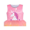 thumbnail image 4 of Girls Dress Unicorn Rainbow Colorful Tiered Layers Costume Headband 3 Years, 4 of 7