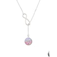 thumbnail image 2 of Delight Jewelry Silvertone Domed Multi Color BN Silver tone Elegant Infinity Lariat Necklace, 2 of 4