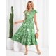 thumbnail image 3 of Vestido de verano GRACE KARIN 2025 Midi Beach Floral Verde para Mujer, 3 of 4