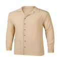 thumbnail image 3 of Casual Button down Tops with Pockets for Men‘s Long Sleeve Shirts, 3 of 7