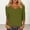 Army Green, variant on Womens 3/4 Sleeve Tops And Blouses Scoop Neck T-Shirts Fashion Solid Color Spring Clothing Trendy Ladies Casual Tunic Shirts Soft Comfy Cotton Pullover Basic Tee Wear