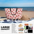thumbnail image 3 of Yiaed Strawberry Flower Print Large Capacity Beach Travel Bag - Waterproof Zipper Vacation Tote for Sandproof Storage, and Camping, 3 of 5