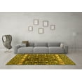 thumbnail image 3 of Ahgly Company Indoor Round Abstract Yellow Modern Area Rugs, 7' Round, 3 of 4