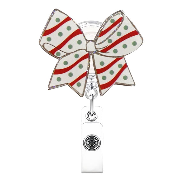 HLONK Porte-Badge Étincelant 360 Rétractable pour Professionnels Médicaux/bureau