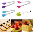 thumbnail image 3 of Juego de 5 mini pinzas para hielo de acero inoxidable con agarre de silicona antideslizante para lenguas de cocina, carpetas de alimentos y pinzas para hielo Little Love., 3 of 5