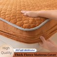 GEWUSH Super Thick Fleece Warm Mattress Cover inclusive Fluffy Quilted