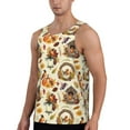 thumbnail image 2 of Lsque Autumn Vintage Pattern Mens Tank Tops Muscle Athletic Quick Dry Sleeveless Workout Fitness T Shirts Beach Tank Top, Loose-fit Sleeveless Shirt for Men-X-Large, 2 of 7