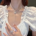 thumbnail image 2 of LYMAYTER Collier pour Femmes Collier pour Femmes - Multi - Couches, Perles Artificielles, Papillons à Franges, 2 of 7