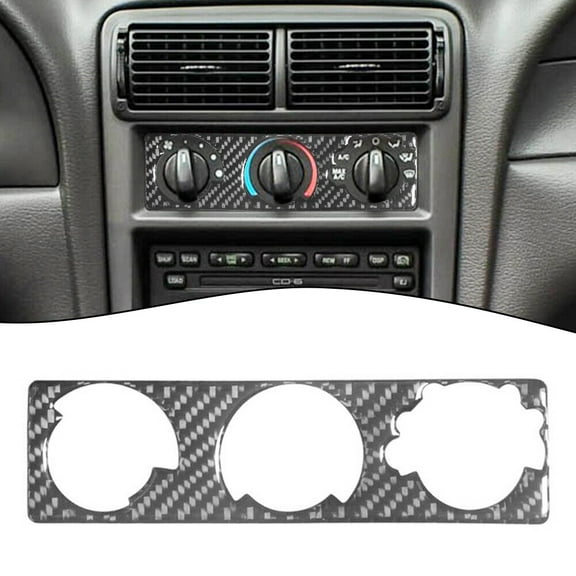 1pcs Carbon Fiber Climate Console Sticker Trim for ford for Mustang 2001-04