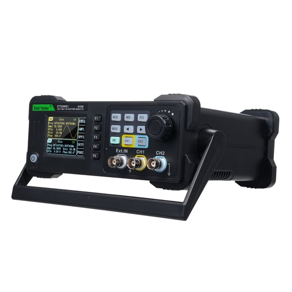 East Tester Générateur d'Ondes Arbitraires/fonction Double Canal ET3340C - Source de Signal 40MHz avec Taux d'Échantillonnage 200MSa/s, Sorties Sinusoïdales, Carrées, Triangulaires, Impulsions, Bruit & Vagues Personnalisées - Noir