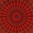 thumbnail image 3 of Bless International Indian hippie Bohemian Psychedelic Golden Blue Peacock Mandala Wall hanging Bedding Tapestry (Golden Brown Maroon, Poster (30x40Inches)(76x101cms)), 3 of 4