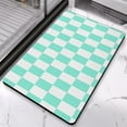 thumbnail image 2 of Stylish Checkered Grid Bathroom Rug (20x32in): Luxurious, Extra Soft & Absorbent Microfiber Bath Rugs, Non-Slip Bath Carpet Perfect for Bathroom Floors, 2 of 5