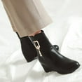 thumbnail image 5 of B91xZ Bottines pour Femmes Bottes de Combat Lacées, Noir 7, 5 of 5