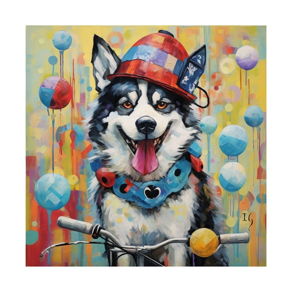 Canvas Wall Art - Ivan Guaderrama 'Jester Playful Essence' Wall Art for Living Room, Bedroom, or Office DÃ©cor by Trademark Fine Art - 14 x 14 Inches