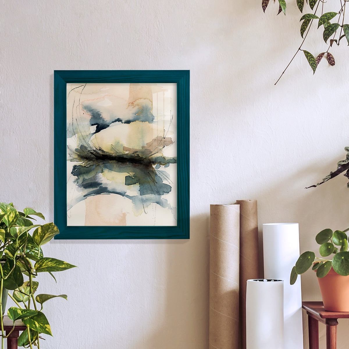 Winter Shoal II - Framed Print w/glass - Ocean Blue
