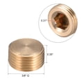 thumbnail image 2 of Brass Pipe Fitting, Hex Counter Sunk Plug,  3/8 Inch G Male Pipe 5pcs, 2 of 3