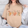 thumbnail image 5 of Black*Friday Discounted Items under $5 GaThRRgYP Mama Shirts for Women Women Mother's Day Gift Mom Flower Print Short Sleeve Round Neck T-shirt Pattern Top Khaki XL, 5 of 7