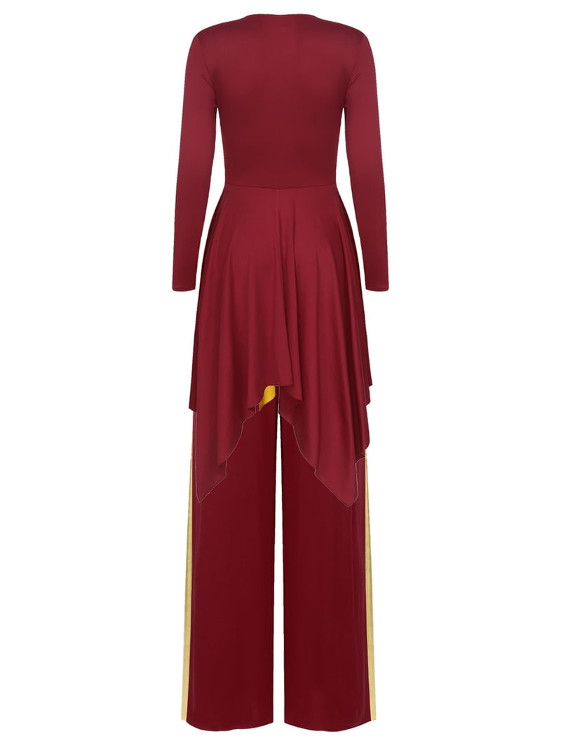 YiZYiF Women Metallic Praise Dance Outfits Liturgical Lyrical