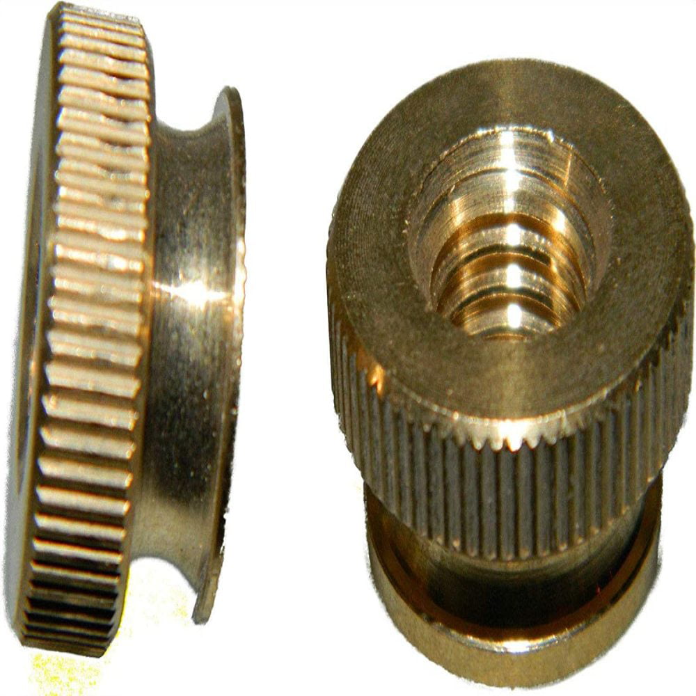 QTY 250 #10-24 Brass Solid Knurled Thumb Nut UNC Decorative 