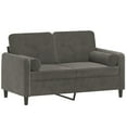 thumbnail image 6 of vidaXL Sofa Sectional Couch with Pillows and Cushions for Living Room Velvet, 6 of 40
