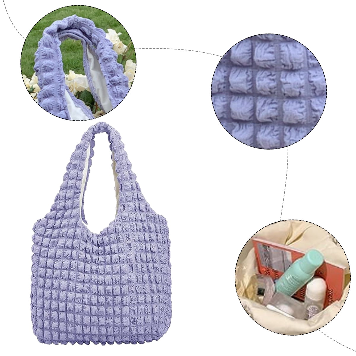 Bubble Hobo Bags for Women Bubble Tote Bag Cloud Shoulder Bubble Hobo Bags for Women Bubble Tote Bag Cloud Shoulder