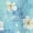 Blue Floral Print, variant on Linen-Style Women’s Shirts for Vacation Spring, Blue Cat Toile Print Non Stretchy Linen-Like Imitation Linen Blouse Linen-Look, Size 4X-Large