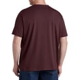 thumbnail image 3 of Big and Tall Essentials by DXL Men's Short-Sleeve Crewneck T-Shirt, Burgundy, 6XL, Pack of 2, 3 of 6