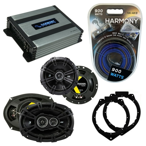 Fits Buick Lucerne 2006-2011 Speaker Upgrade Kicker DSC67 DSC693 & HA-A400.4 Amp