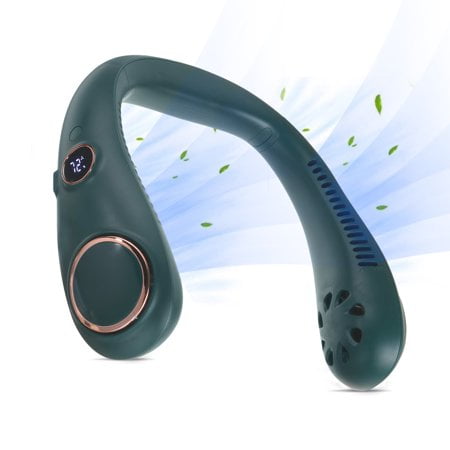 

Portable Neck Fan 3 Speed Hanging Fan with Digital Display USB Rechargeable 3000mAh