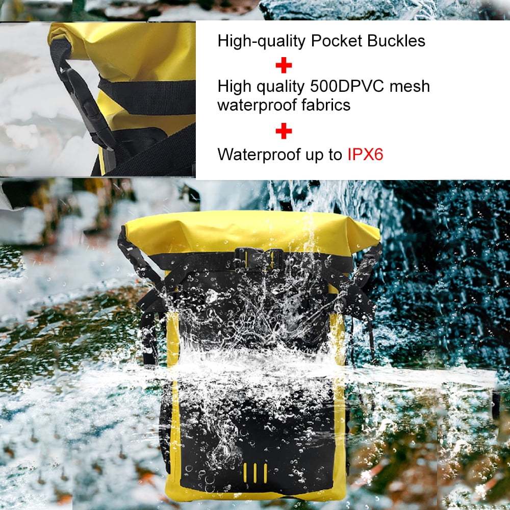 Waterproof Waterproof Backpack - Outdoor Rucksack For River Tracing - Swimming Drifting - Beach Surfing - 30L Large Capacity - 500D PVC Mesh Cloth - Waterproof Level IPX6