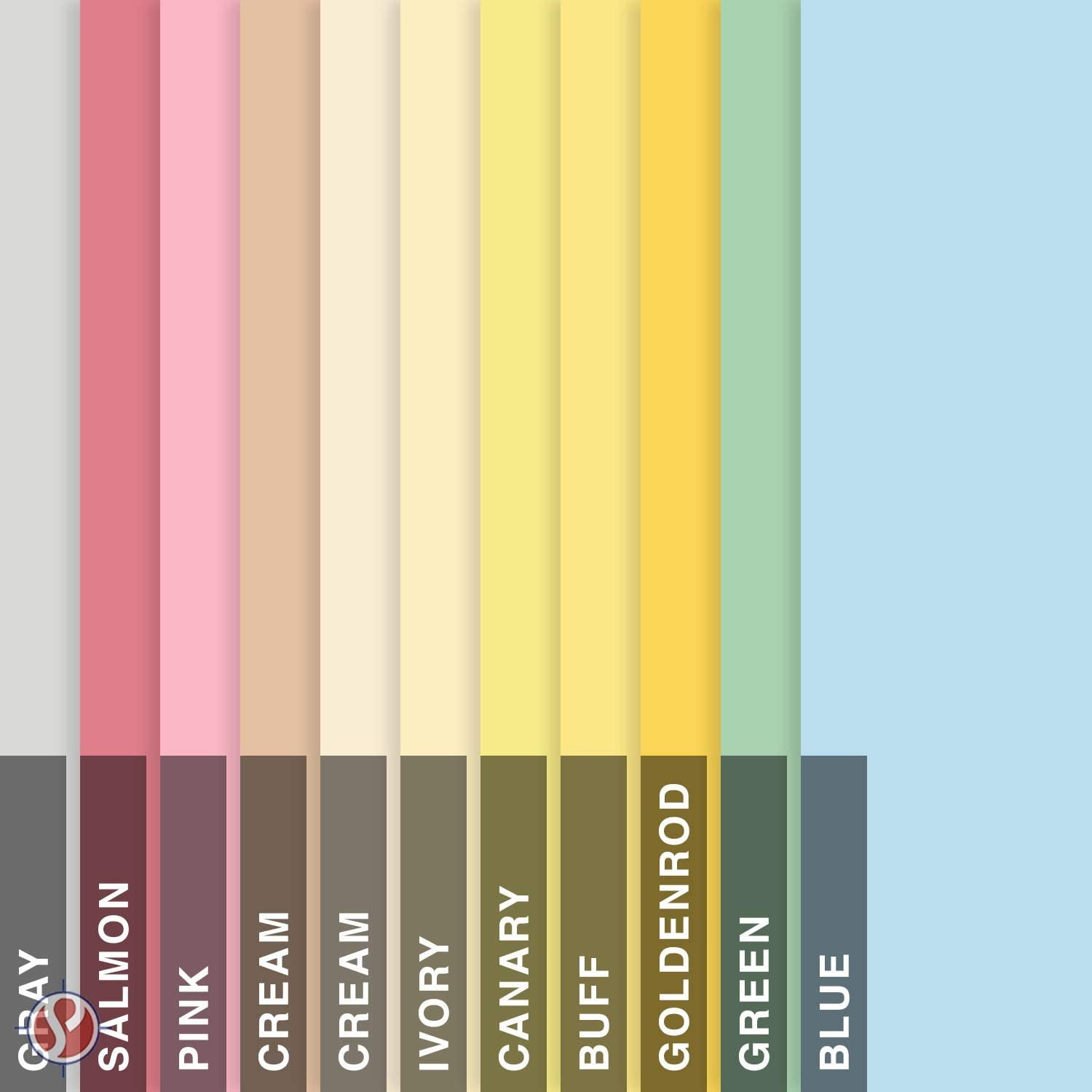 8.5 x 14” Pastel Color Paper – Great for Cards and Stationery Printing | Legal, Menu Size | Lightweight 20lb Paper | 100 Sheets | Cream