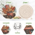 thumbnail image 5 of BZSMCE 6Pcs Drink Coasters With Holder 3.94Inch Truck with Large Maple Leaf Creative Coil Coaster Coasters Colors Absorbent Coasters for Drinks Coasters Set Thicken Heat for Home Table, 5 of 7