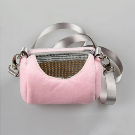 Small Pet Outgoing Carrying Bags Portable Hamster Cylindrical Crossbody Bag Guinea Pig Outdoor Warm Shoulder Bag Pet Supplies