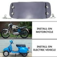 thumbnail image 3 of Parabrisas de motocicleta, deflector de viento con soporte, extensión de parabrisas universal, compatible con la mayoría de motocicletas y scooters, color negro, 3 of 8