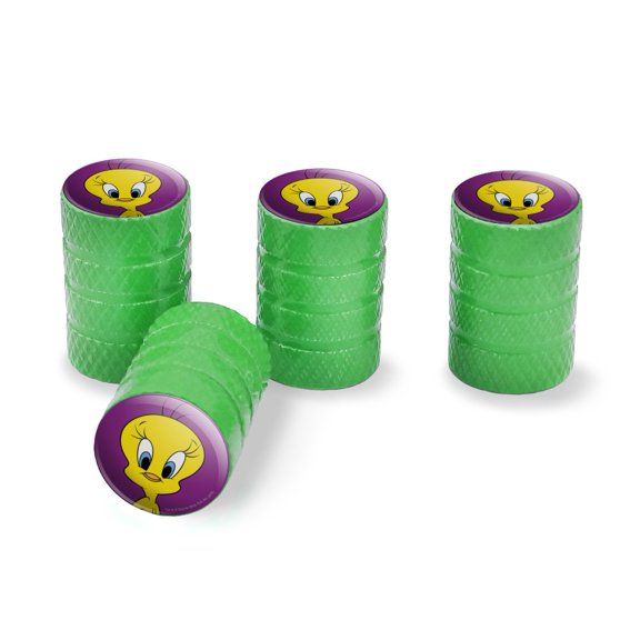Looney Tunes Tweety Bird Tire Rim Wheel Aluminum Valve Stem Caps