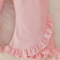 thumbnail image 5 of fnnxnal Newborn Pink Clothing Set - 9 Months 100% Cotton Outfit: 3D Flower Sweatshirt & Ruffled Pants, Cute for Daily Wear/Family Outings, 5 of 9