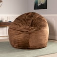thumbnail image 4 of Jaxx 6 Foot Cocoon - Premium Giant Bean Bag for Adults - Padded Microvelvet, Saddle, 4 of 7