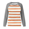 thumbnail image 5 of Erwazi Women's Stripe Sweatshirt Crewneck Long Sleeve Pullover Casual Tops Comfy Trendy Outfits, 5 of 5