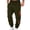 Army Green, variant on Men's & Big Men's Cargo Jogger Sweatpants Drawstring Waist Contrast Patchwork Pants with Zipper Pockets Casual Tapered Trousers