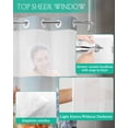 thumbnail image 4 of No Hook Shower Curtains with Snap in Liner, Spring Flowers Waterproof Fabric Shower Curtain, Spring Country Botanical Bottle Floral Double Layers & See-Through Top Window Bathroom Curtains 72''x84'', 4 of 6