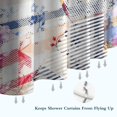 thumbnail image 6 of Pioneer Flower Floral Print Pattern Shower Curtain 72"x84" ,Bathroom Decorative Shower Curtains Set with 12 Hooks,Modern Waterproof Washable Shower Curtain, 6 of 6