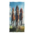 thumbnail image 3 of Ryvnso Horse Racing Beach Towel Quick Dry Swimming Yoga Beach Towels Large Sand Free Microfiber Towel 31"W x 71"L, 3 of 5