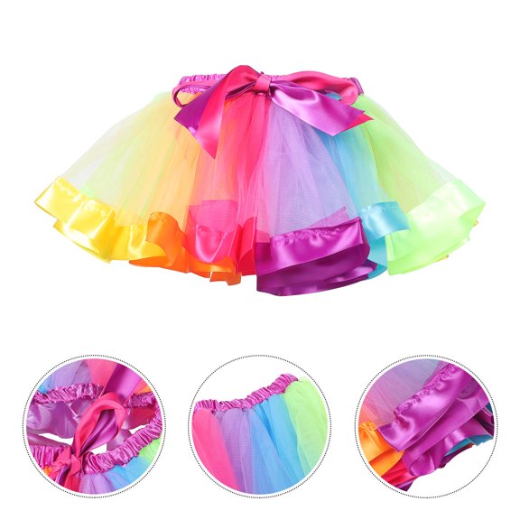LABSERRON 1Pcs Colorful Tutu for Girls Dance Skirts Nylon Material Design Birthday present
