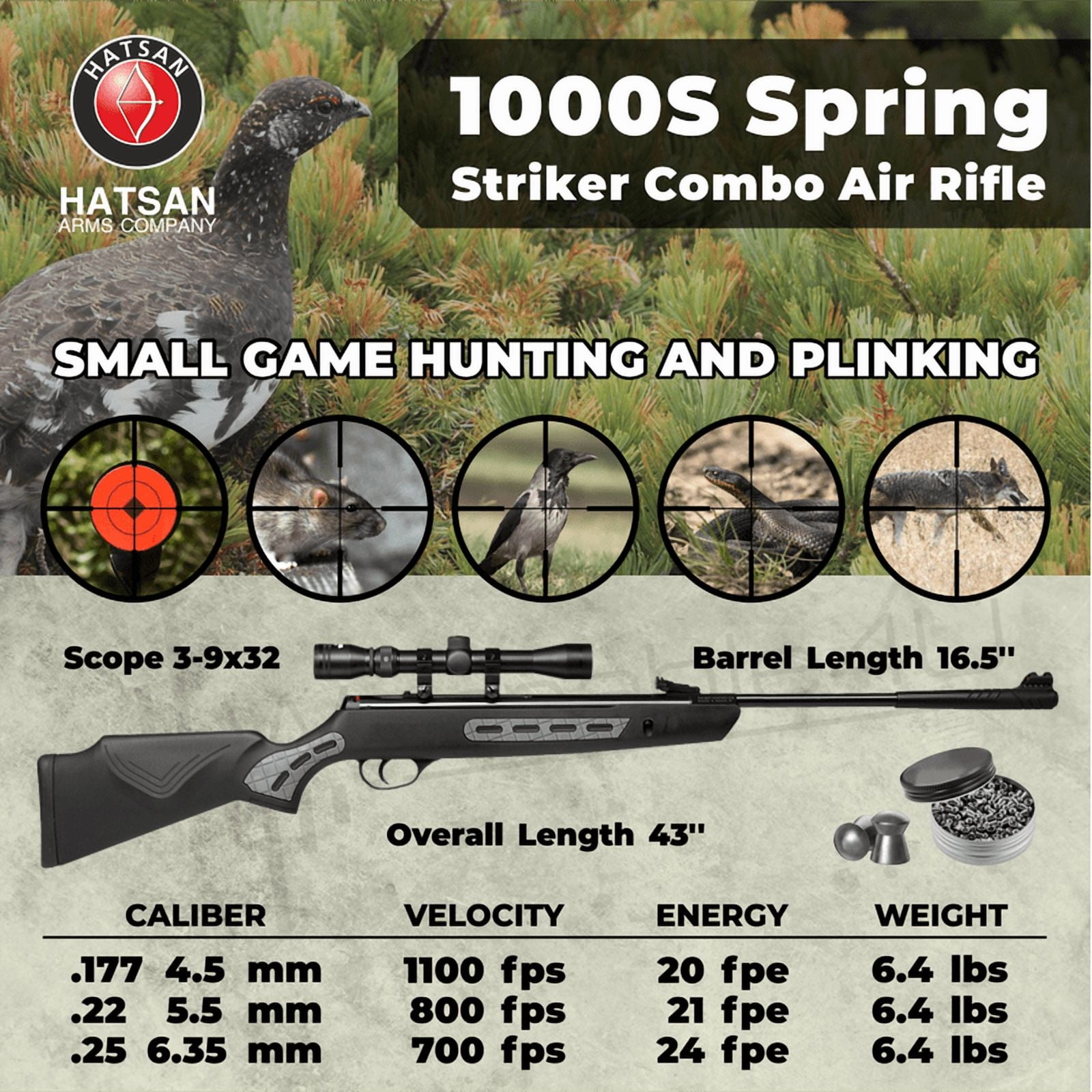 Hatsan 1000S Striker Combo Plus