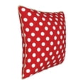 thumbnail image 2 of Kll Red Polka Dot Decorative Throw Pillow Covers Velvet Soft For Couch Sofa Bedroom Living Room Outdoor -16"X16", 2 of 8