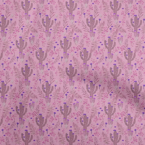 oneOone Cotton Flex Pink Fabric Tropical Sewing Material Print Fabric By The Yard 40 Inch Wide